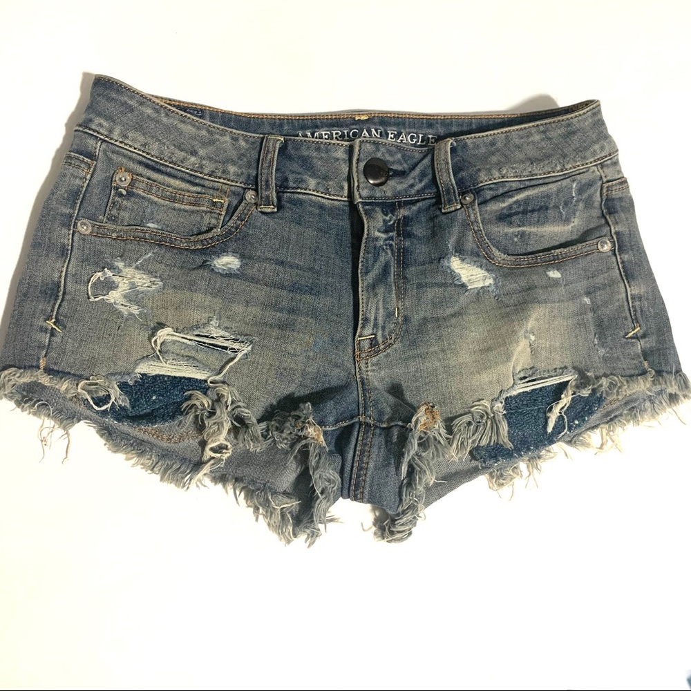 American Eagle Distressed Jean Shorts 6